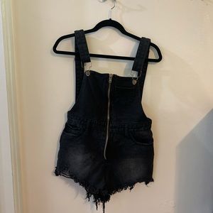 UNIF Black Denim Overalls